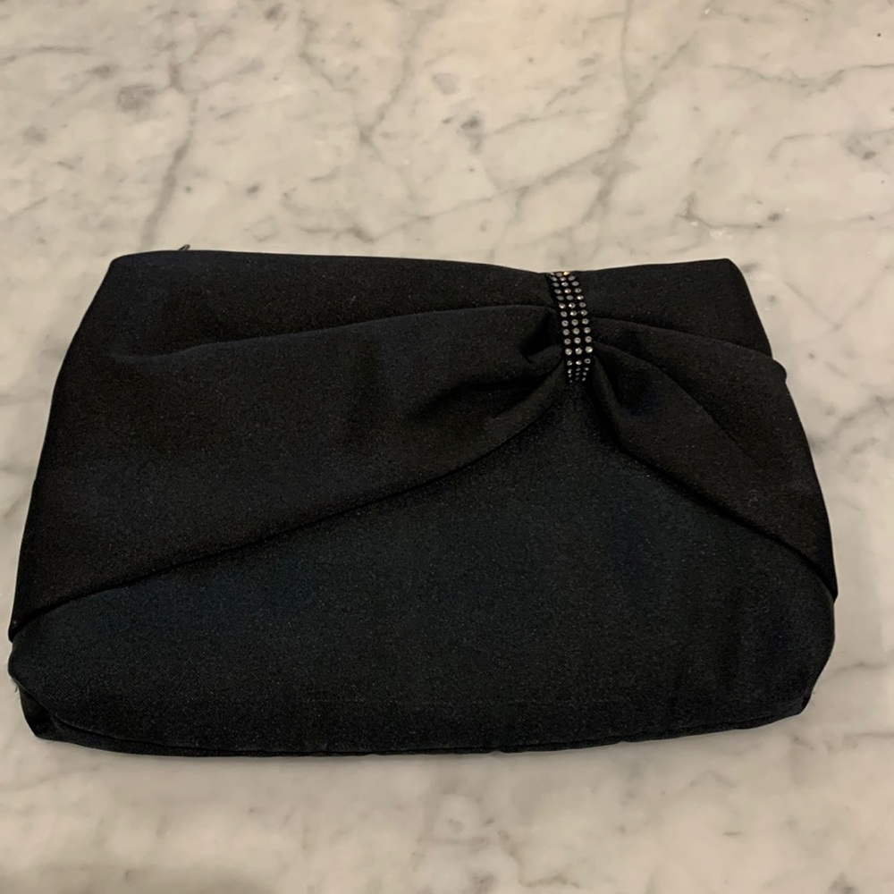 Dressy black material purse